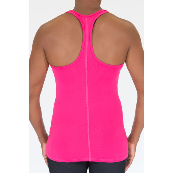 Racerback Tank Top With Bib Protector Pocket in Pink